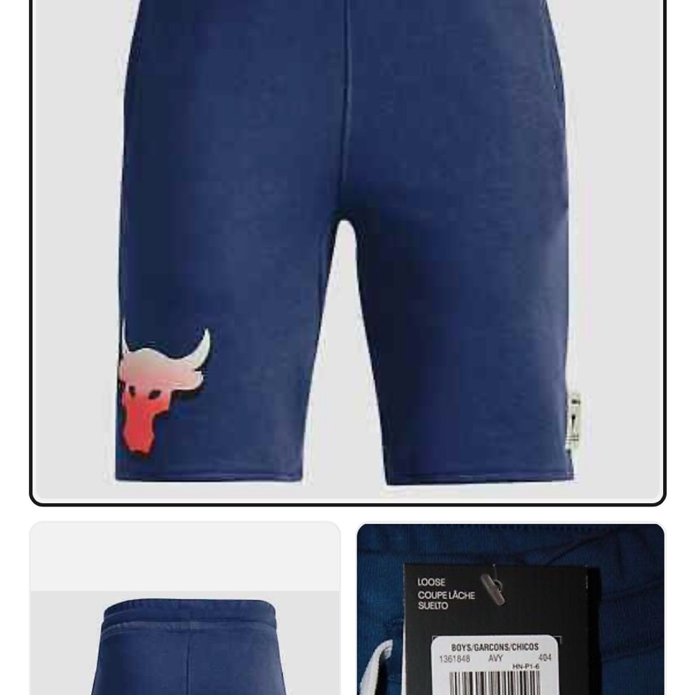 Under Armour Boys - Project Rock - Terry Shorts YXL